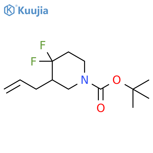 tert-butyl 3-allyl-4,4-difluoropiperidine-1-carboxylate structure