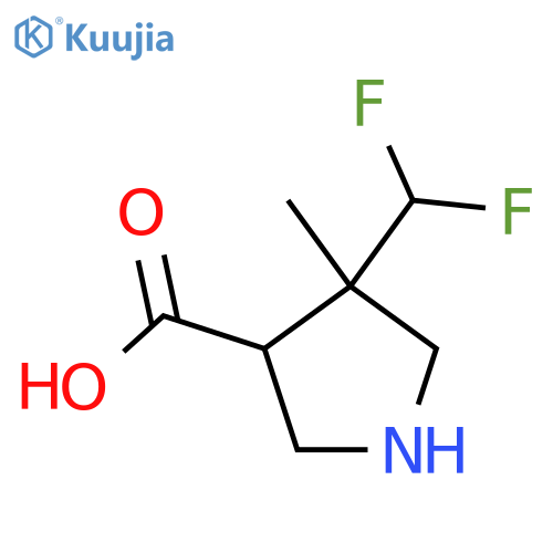 4-(Difluoromethyl)-4-methylpyrrolidine-3-carboxylic acid structure