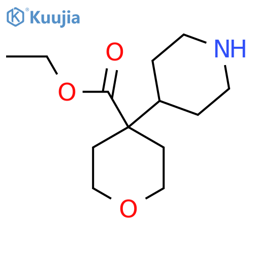 Ethyl 4-(piperidin-4-yl)oxane-4-carboxylate structure