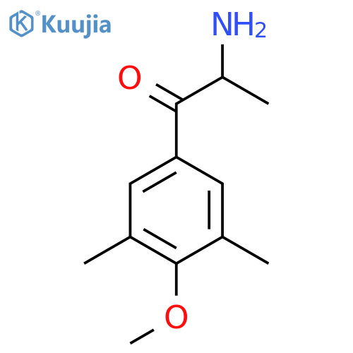 2-amino-1-(4-methoxy-3,5-dimethylphenyl)propan-1-one structure