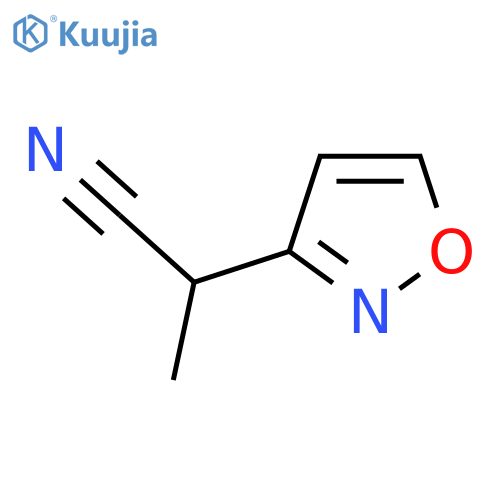 2-(1,2-oxazol-3-yl)propanenitrile structure