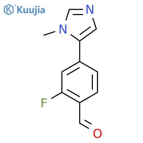 2-Fluoro-4-(3-methylimidazol-4-yl)benzaldehyde structure