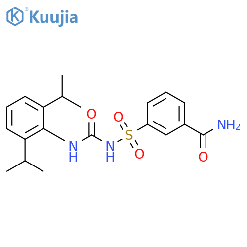 Benzamide,3-[[[[[2,6-bis(1-methylethyl)phenyl]amino]carbonyl]amino]sulfonyl]- structure