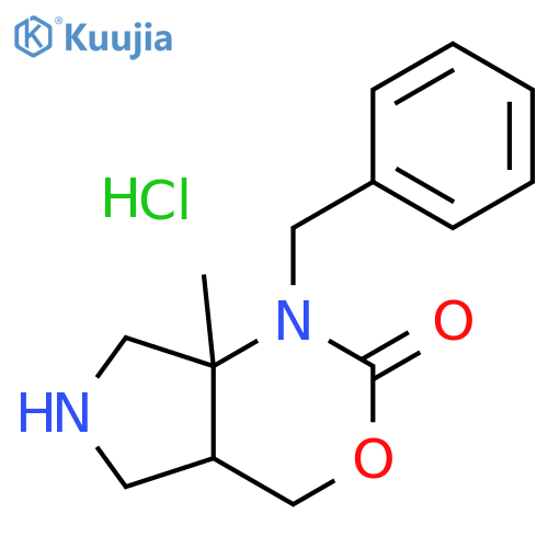 1-benzyl-7a-methylhexahydropyrrolo[3,4-d][1,3]oxazin-2(1H)-one hydrochloride structure