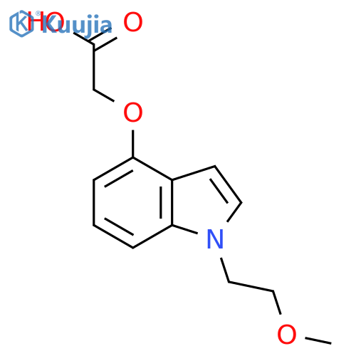 {[1-(2-Methoxyethyl)-1H-indol-4-yl]oxy}acetic acid structure