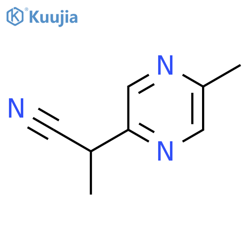 2-(5-methylpyrazin-2-yl)propanenitrile structure