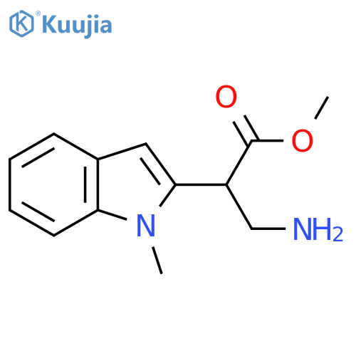 methyl 3-amino-2-(1-methyl-1H-indol-2-yl)propanoate structure