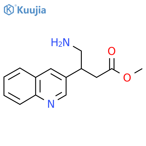 methyl 4-amino-3-(quinolin-3-yl)butanoate structure