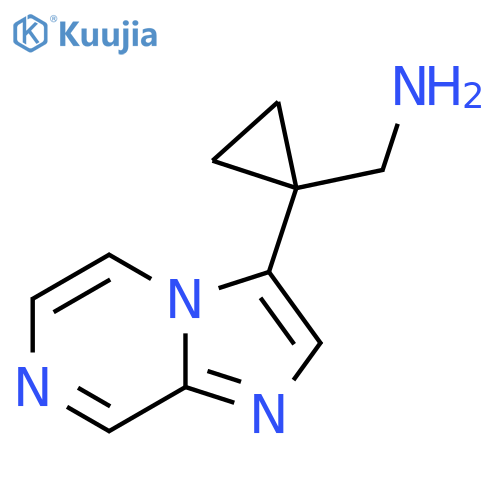 (1-{imidazo1,2-apyrazin-3-yl}cyclopropyl)methanamine structure