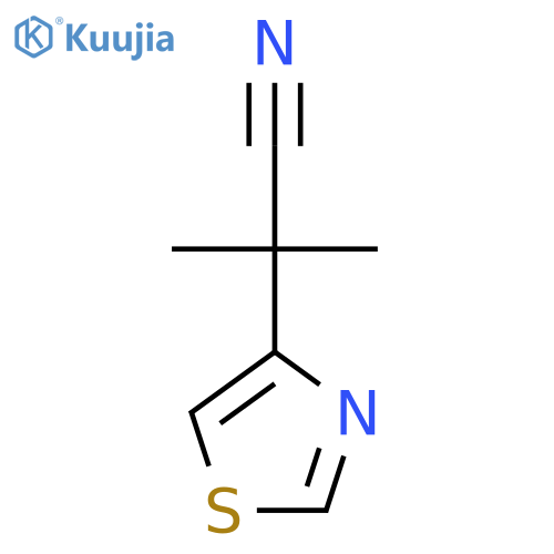 2-methyl-2-(1,3-thiazol-4-yl)propanenitrile structure