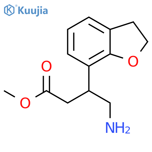 methyl 4-amino-3-(2,3-dihydro-1-benzofuran-7-yl)butanoate structure
