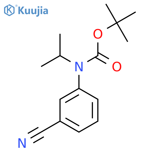 tert-butyl N-(3-cyanophenyl)-N-(propan-2-yl)carbamate structure