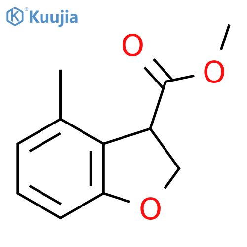 Methyl 4-methyl-2,3-dihydro-1-benzofuran-3-carboxylate structure