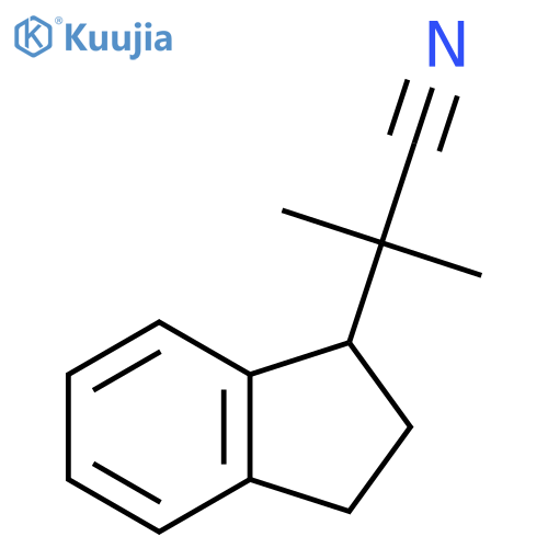 2-(2,3-dihydro-1H-inden-1-yl)-2-methylpropanenitrile structure
