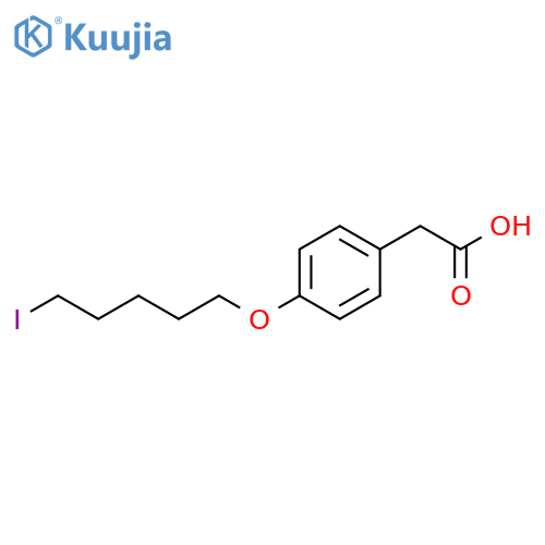 2-(4-((5-Iodopentyl)oxy)phenyl)acetic acid structure