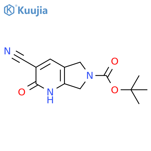 tert-butyl 3-cyano-2-hydroxy-5H,6H,7H-pyrrolo3,4-bpyridine-6-carboxylate structure