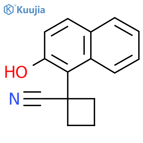 1-(2-hydroxynaphthalen-1-yl)cyclobutane-1-carbonitrile structure