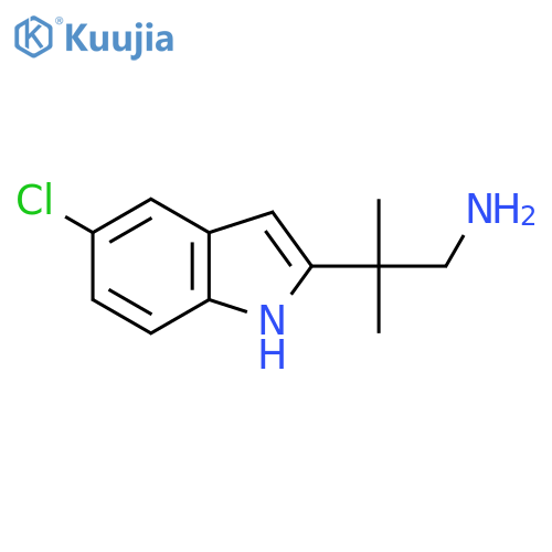 2-(5-chloro-1H-indol-2-yl)-2-methylpropan-1-amine structure