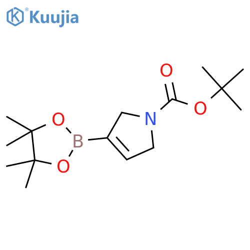 tert-butyl 3-(tetramethyl-1,3,2-dioxaborolan-2-yl)-2,5-dihydro-1H-pyrrole-1-carboxylate structure