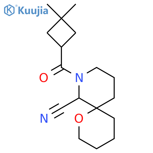 8-(3,3-Dimethylcyclobutanecarbonyl)-1-oxa-8-azaspiro[5.5]undecane-7-carbonitrile structure