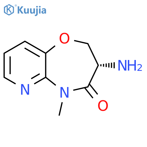 (3S)-3-amino-5-methyl-2,3-dihydropyrido[3,2-b][1,4]oxazepin-4-one structure