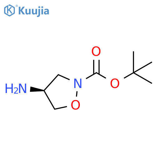 tert-butyl (4S)-4-amino-1,2-oxazolidine-2-carboxylate structure
