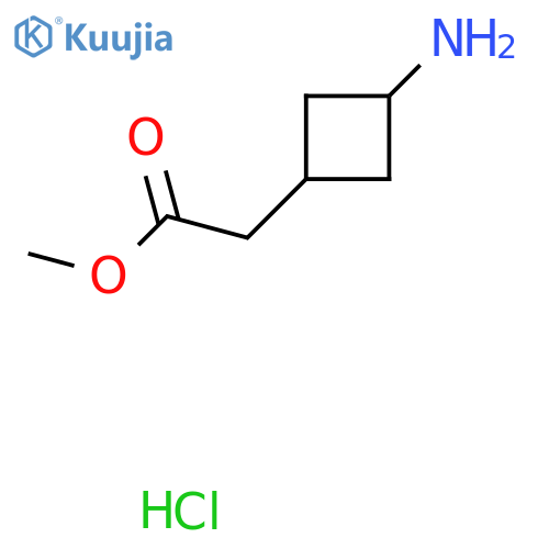 methyl 2-(3-aminocyclobutyl)acetate;hydrochloride structure