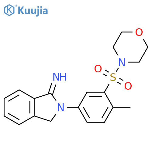 2-[4-methyl-3-(morpholine-4-sulfonyl)phenyl]-2,3-dihydro-1H-isoindol-1-imine structure