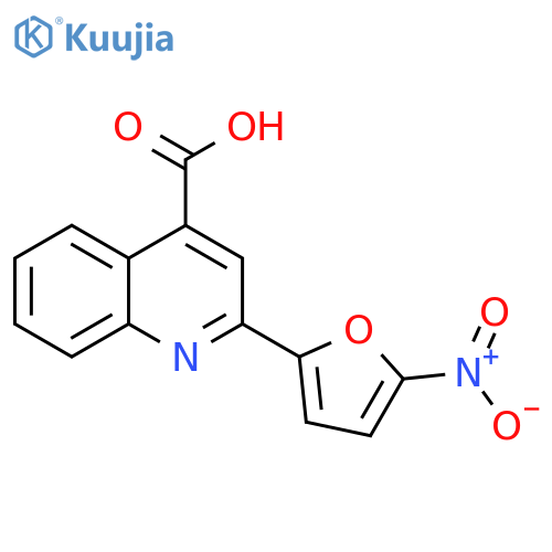 4-Quinolinecarboxylic acid, 2-(5-nitro-2-furanyl)- structure