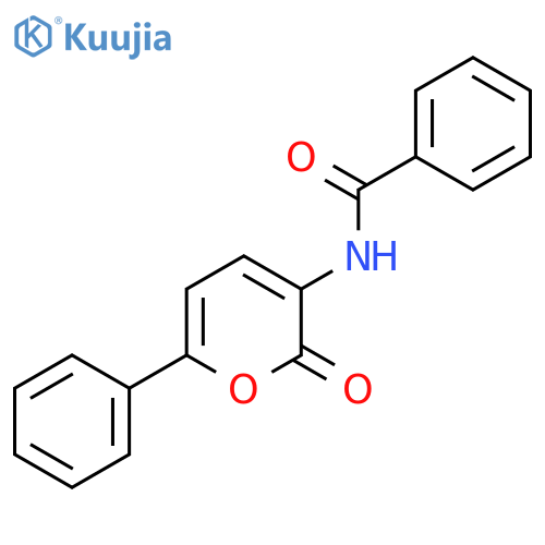 N-(2-Oxo-6-phenyl-2H-pyran-3-yl)benzamide structure