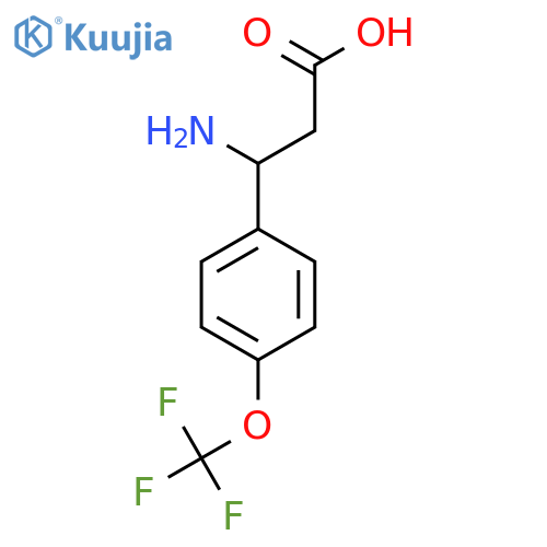 3-amino-3-4-(trifluoromethoxy)phenylpropanoic acid structure