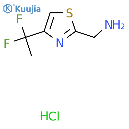 1-4-(1,1-difluoroethyl)-1,3-thiazol-2-ylmethanamine hydrochloride structure