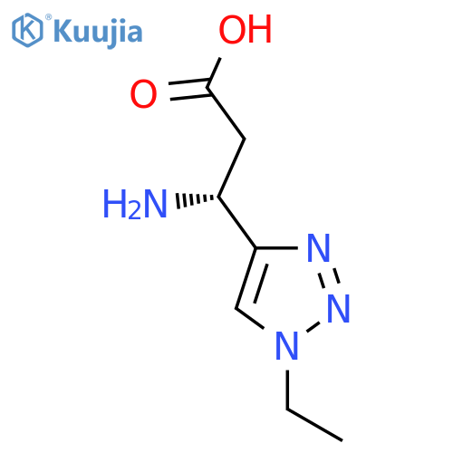 (3R)-3-amino-3-(1-ethyl-1H-1,2,3-triazol-4-yl)propanoic acid structure