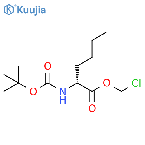(R)-chloromethyl 2-((tert-butoxycarbonyl)amino)hexanoate structure