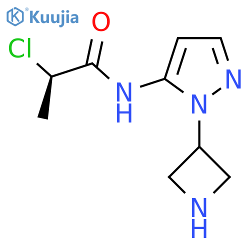 (2R)-N-1-(azetidin-3-yl)-1H-pyrazol-5-yl-2-chloropropanamide structure