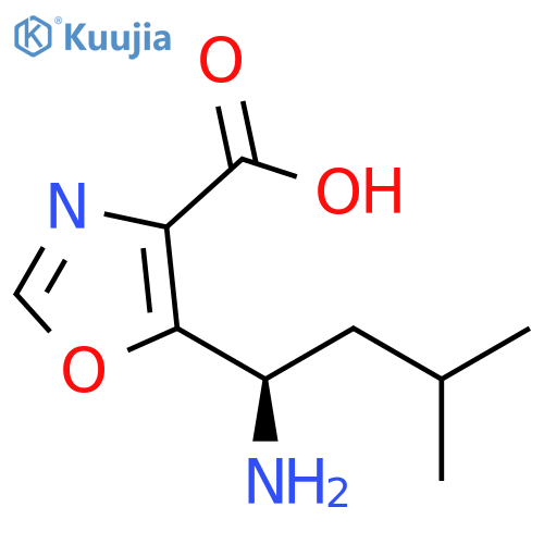 4-Oxazolecarboxylic acid, 5-[(1R)-1-amino-3-methylbutyl]- structure