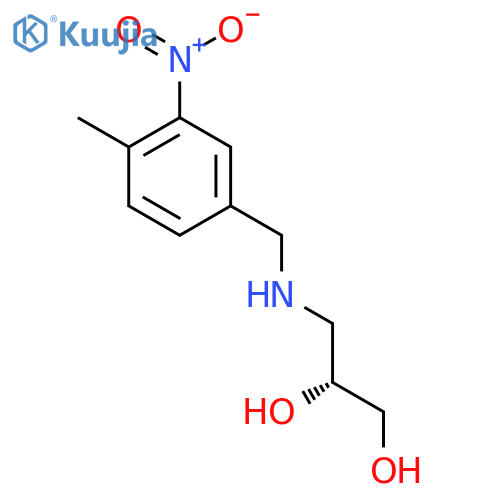 (2R)-3-{(4-methyl-3-nitrophenyl)methylamino}propane-1,2-diol structure