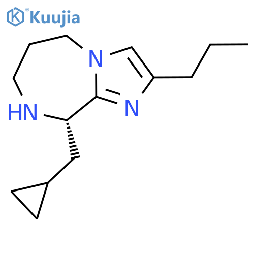 (9S)-9-(cyclopropylmethyl)-2-propyl-5H,6H,7H,8H,9H-imidazo[1,2-a][1,4]diazepine structure