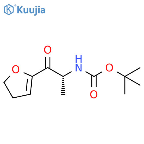 Carbamic acid, N-[(1R)-2-(4,5-dihydro-2-furanyl)-1-methyl-2-oxoethyl]-, 1,1-dimethylethyl ester structure
