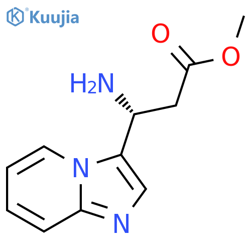 methyl (3R)-3-amino-3-{imidazo1,2-apyridin-3-yl}propanoate structure
