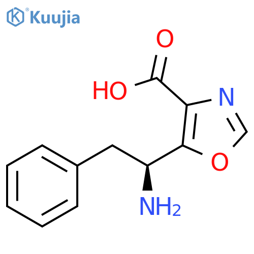 4-Oxazolecarboxylic acid, 5-[(1S)-1-amino-2-phenylethyl]- structure