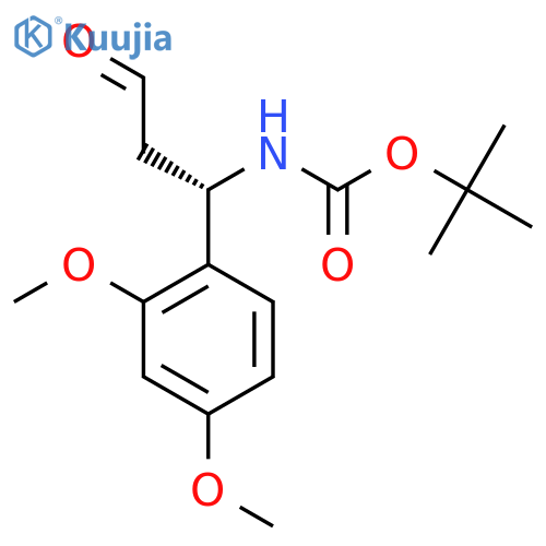 tert-butyl N-(1S)-1-(2,4-dimethoxyphenyl)-3-oxopropylcarbamate structure