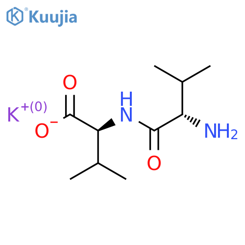 potassium (2S)-2-[(2S)-2-amino-3-methylbutanamido]-3-methylbutanoate structure
