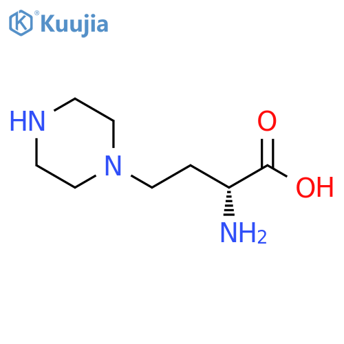 1-Piperazinebutanoic acid, α-amino-, (αR)- structure