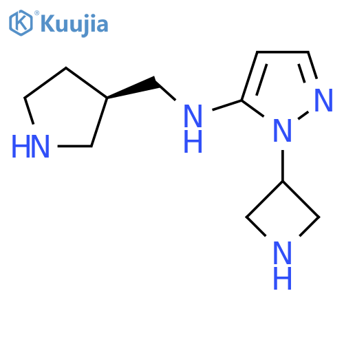 1-(azetidin-3-yl)-N-{(3R)-pyrrolidin-3-ylmethyl}-1H-pyrazol-5-amine structure