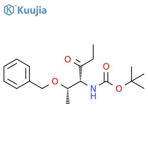 Carbamic acid, N-[(1R)-2-oxo-1-[(1S)-1-(phenylmethoxy)ethyl]butyl]-, 1,1-dimethylethyl ester structure