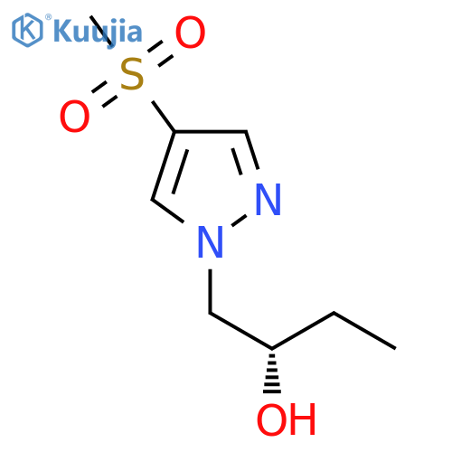 (2S)-1-(4-methanesulfonyl-1H-pyrazol-1-yl)butan-2-ol structure