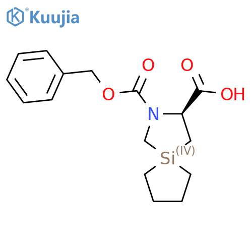 2-Aza-5-silaspiro[4.4]nonane-2,3-dicarboxylic acid, 2-(phenylmethyl) ester, (3S)- structure