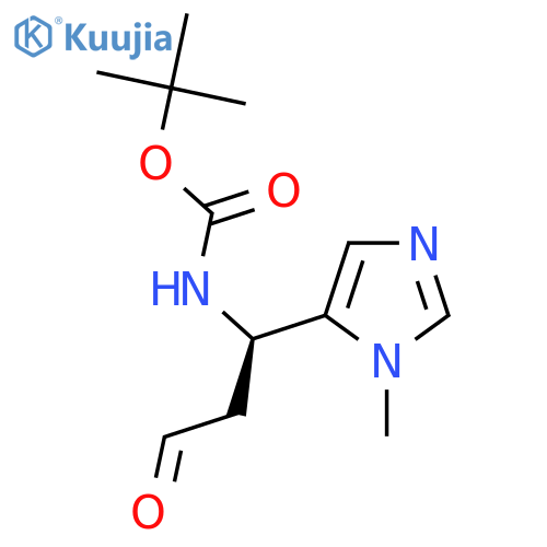 tert-butyl N-(1R)-1-(1-methyl-1H-imidazol-5-yl)-3-oxopropylcarbamate structure
