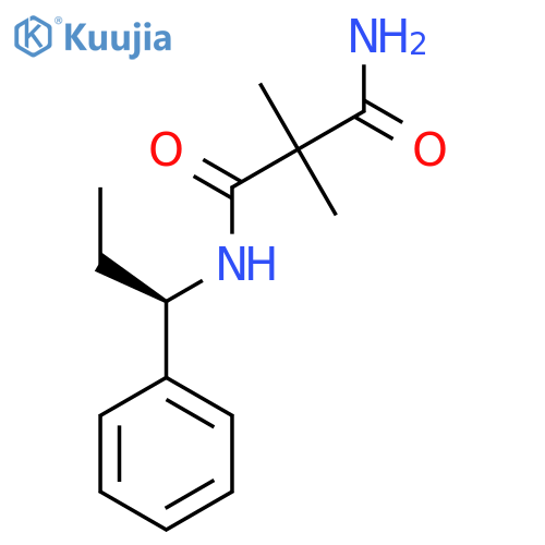 2,2-dimethyl-N'-[(1R)-1-phenylpropyl]propanediamide structure